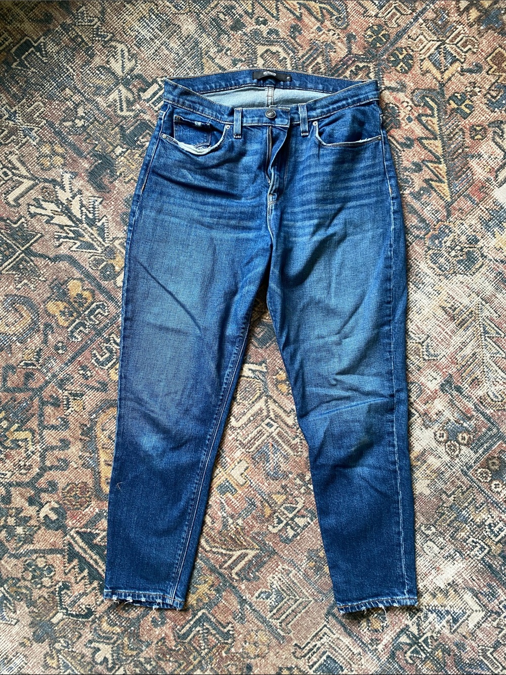 Hudson Straight Dark Blue Denim Jeans